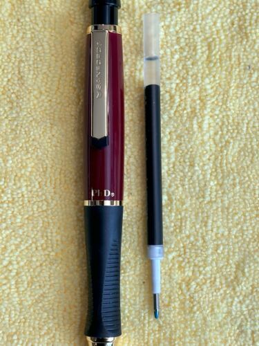 Sanford PhD Gel Ink Pen Black Cherry Red & 18K Gold Accents, New, Exceptional! - Picture 4 of 4