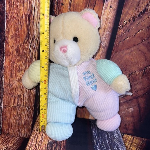 VTG Eden ABC Blocks Teddy Bear Plush Pastel Blue Pink Pajamas Pjs Lovey READ - Picture 3 of 11