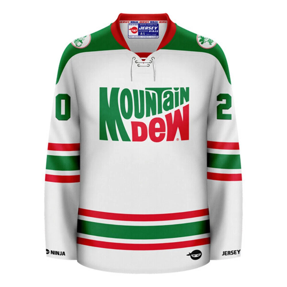 Mountain Dew Heritage Logo White Men's Hockey Jersey