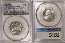 2017 S Ozark Riverways NP Quarter 25c PCGS MS67