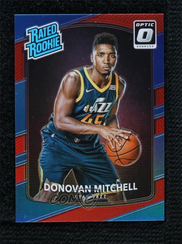 2017-18 Panini Donruss Optic Rated Red Prizm /99 Donovan Mitchell #188 Rookie RC