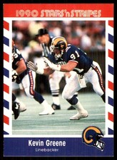 Kevin Greene 1990 Asher Candy Stars 'n Stripes #77 Rams NFL READ FREE SHIPPING