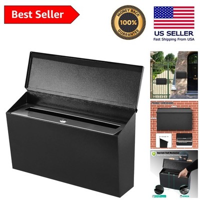 Weather-Resistant Large Mailbox with Key Lock - Perfect for Secure Delivery