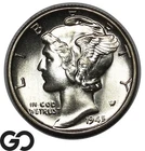 1945 Mercury Dime, Full Split Bands, Superb Gem BU++ FSB