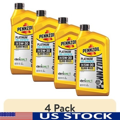 Full Synthetic 5W-30 Motor Oil Engine Protection Cleaner Pistons Fuel Economy US