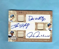 2025 Leaf Lumber Baseball Don Mattingly/Tino Martinez/Chris Chambliss Bats/Autos