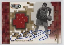 2001-02 UD Playmakers Limited Gold 2/10 Eddy Curry #EC-AJ Auto 4f5