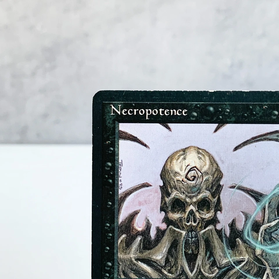 MTG Necropotence Ice Age Black Enchantment Rare Old Frame Mark Tedin Magic Card - Image 2 of 4