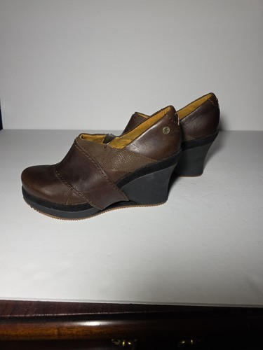 MOZO Shoes Womens 7.5 Brown Divine For Crews Chef Wedge Clog Slip Resistant