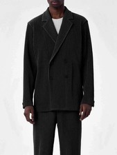HOMME PLISSE ISSEY MIYAKE Black Pleats Jacket Size1.2.3.4