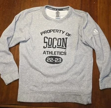Adidas Crewneck Sweatshirt Men's M Gray SoCon Athletics NCAA Southern Football