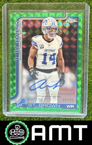 2025 Topps Chrome Amon-Ra St. Brown Chrome Autographs (RAW)