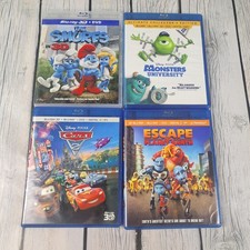 Disney 3D Blu-ray Movies Cars 2 Smurfs Monste...