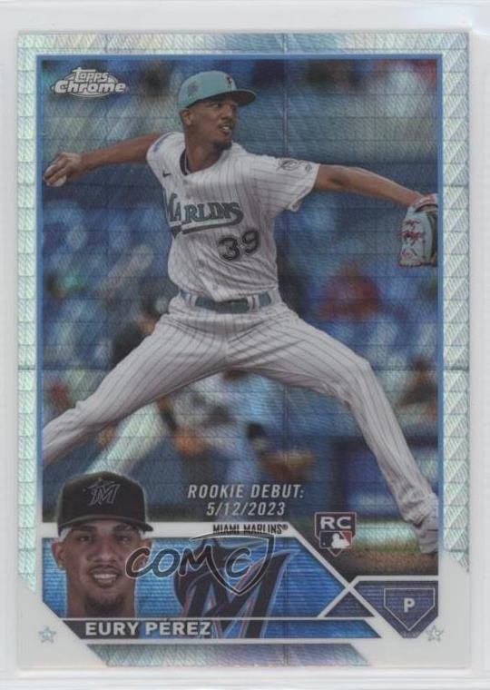 2023 Topps Chrome Update Rookie Debut Prism Refractor Eury Perez Pérez 1ep3