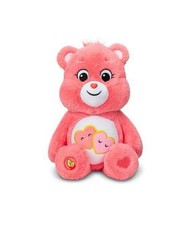 Care Bears 14" Love-a-lot Bear Plushie - Medium Size - Pink Plush For Ages 4