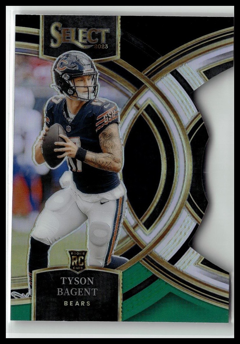 2023 Panini Select #123 Tyson Bagent Green and Yellow Prizms Die Cuts
