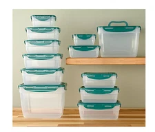 LocknLock 12-Piece Nestable Storage Containers, Dark Ivy