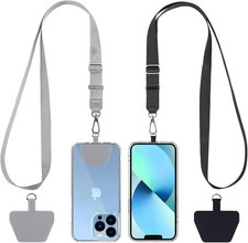 CACOE Phone Lanyard 2 Pack-2  Adjustable Neck Strap,2  Phone Patches,Universal