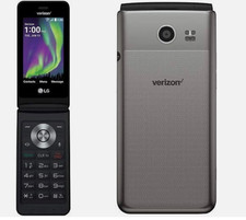 LG Exalt 4G LTE 8GB HD-Voice Basic Camera Flip Phone VERIZON VN220 Silver 