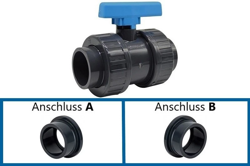 PVC Fittings | Pool Verrohrung | Kugelhahn | Bogen | Verschraubung | Winkel | PN - Bild 3 von 4
