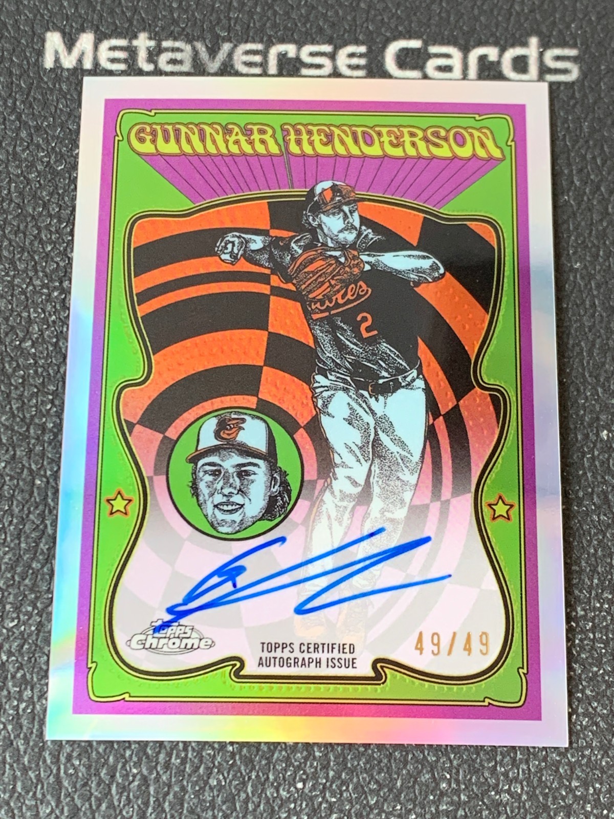 2025 Topps Chrome Gunnar Henderson Ultra Violet All-Stars auto 49/49