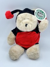 STARBUCKS 14TH EDITION BEARISTA BEAR 2001 LADYBUG 9" PLUSH VALENTINE'S DAY