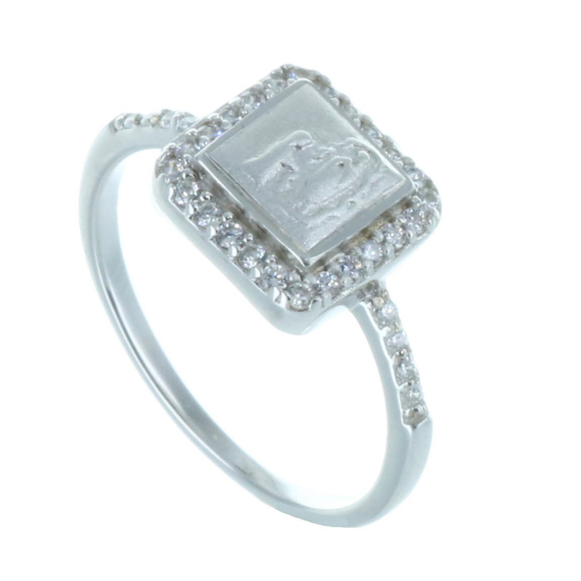 Bague Argent Apparition de Lourdes : idée cadeau chrétien idéal pour communion et baptême