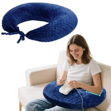 Ergonomic Gaming Pillow for Lap, U-Shaped Crochet Pillow for Lap Support, Sof...