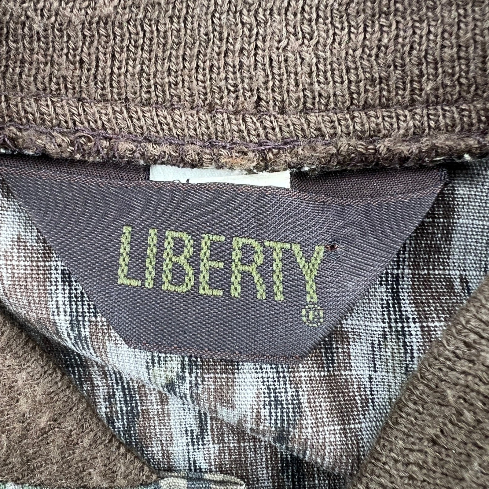 Vintage Liberty Camo Bomber Jacket Mens XL Realtree Treebark Hunting USA Made image 3
