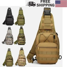 Outdoor Tactical Sling Bag Military MOLLE Crossbody Pack Chest Shoulder Backpack