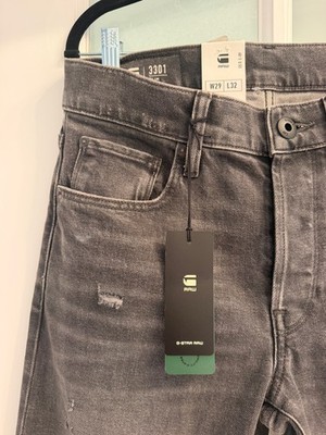 g star raw jeans 3301 slim Saigon Black Stretch Denim 28x32