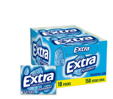 Extra Peppermint Sugar Free Chewing Gum, 15 pcs., 10 pk.