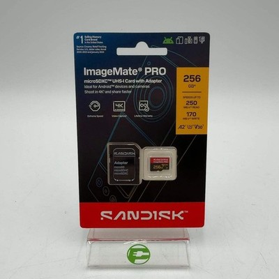 New Sandisk ImageMate Pro 256GB microSDXC UHS-I Card SDSQXBJ-256G-AWGKA