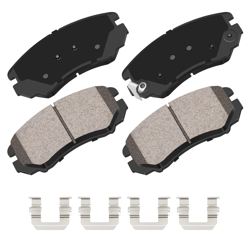 Conjunto de pastilhas de freio dianteiras traseiras para 2005 - 2010 Kia Sportage EX LX 2.0L 2.7L OE Spec - Imagem 3 de 4