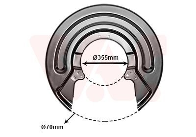 Van Wezel 5897373 Spritzblech, Bremsscheibe FüR VW-image