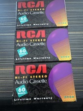 New Sealed Lot of 3 RCA HI-FI RC60 Stereo Blank Audio 60 Minute Cassette Tapes