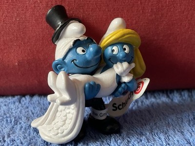 SCHLUMPF HOCHZEIT BRAUTPAAR SCHLÜMPFE SMURFS PUFFI PITUFOS SCHTROUMPFS