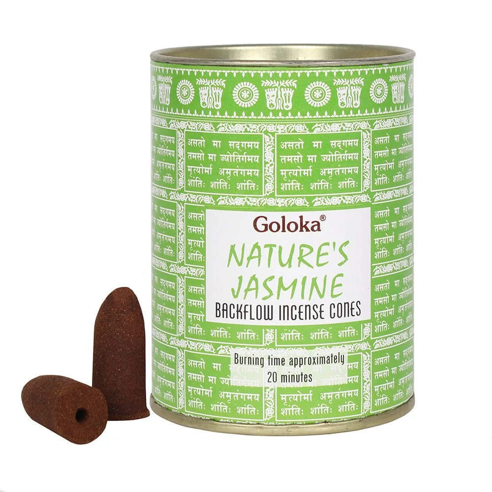 Nature's Jasmine Backflow Waterfall Incense Cones 24