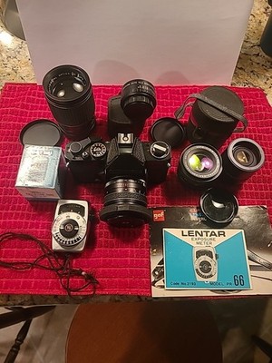 GAF L-CS Camera, With Additional Lens W/ Cases Exposure Meter Pre Owned. 