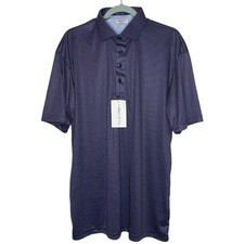 Collars  Co Polo Shirt Mens M Blue Polka Dot Performance Golf Preppy Dress NWT
