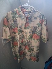 Rare Vintage Reyn Spooner XL Hawaiian Idol Floral Full Button Reverse Print