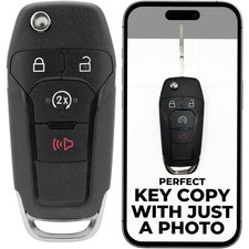 Cut Flip Key Fob Replacement Fits for Ford F150 F250 F350 2015 2016 2017 2018...