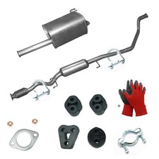 Auspuffanlage Auspuff +Montagesatz Gummihalterungen für Hyundai i10 I PA Neu