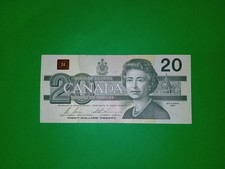 Banconota 20 Dollari Canada 1991 - Regina Elisabetta II - Serie EVM