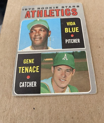 1970 Topps Baseball #21 Athletics Rookie Stars Vida Blue/Gene Tenace