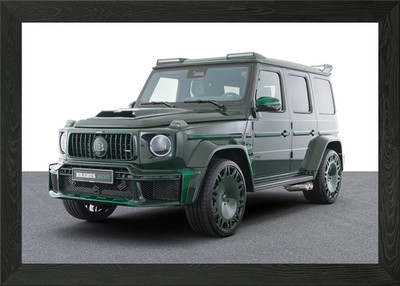 Brabus 800 in dunkelgrün gerahmtes Wandbild Poster Leinwanddruck Bild