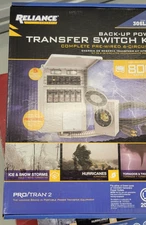RELIANCE 8000 WATT 6-CIRCUIT 30AMP BACK-UP POWER TRANSFER SWITCH KIT 306LRK