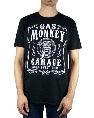 Gas Monkey Garage Schwarz Logo Kurzärmeliges T-Shirt Männer