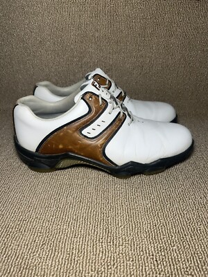 FootJoy DryJoys Golf Shoes Mens 12 White Brown Leather Waterproof Spiked 53656 NEW- FootJoy Dryjoys Premiere Series Packard LX Golf Shoes  main image 3
