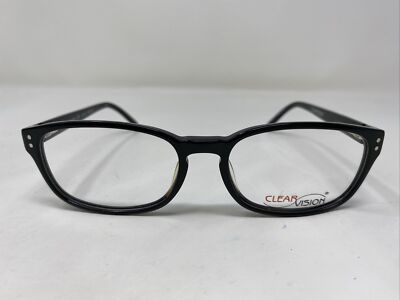 Clear Vision LUCAS BROWN 53-17-140 Brown Black Full Rim Eyeglasses Frame LP36